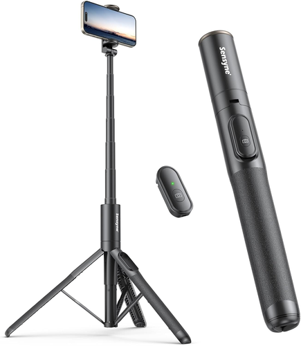 Sensyne 60" Phone Tripod & Selfie Stick, Lightweight All in One Phone Tripod