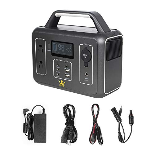 KYNG Portable Power Station Solar Generator Portable Generator 300W / 600w Peak CPAP Emergency Back Up Lithium Battery, 110V AC, Pure Sine Wave, Camping, Fishing, Travel, 280Wh/78000mAh