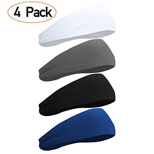 JOEYOUNG Sport Headbands for Men and Women - Mens Headband, Workout Sweatband Headband for Running, Yoga, Fitness, Gym - Performance Stretch/Lightweight