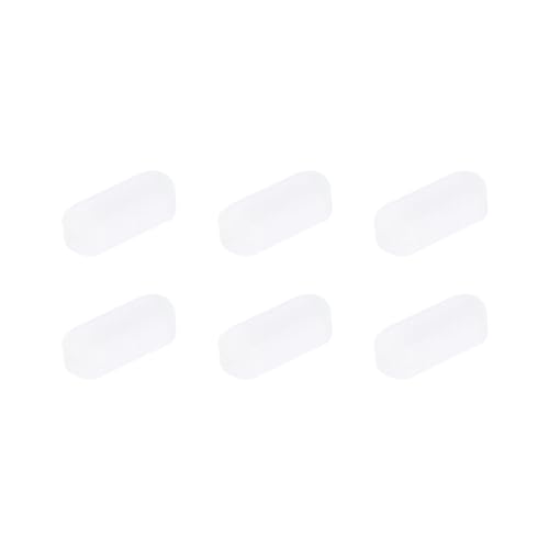 MECCANIXITY Magnetic Stirrer Mixer Stir Bar Rod 7mm0.28 x3mm Cylinder Shape PTFE Coating Magnet White for Laboratory 6Pcs