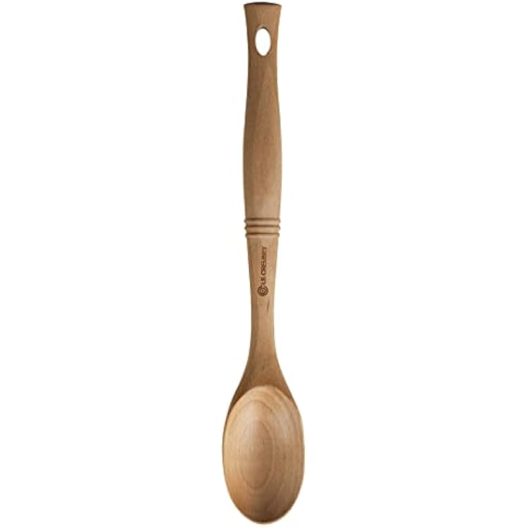 Le Creuset Revolution Solid Spoon, 12.5 x 2.5, Wood