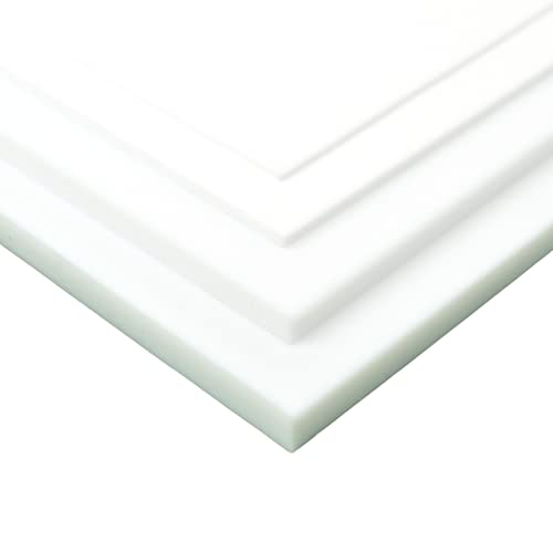 BuyPlastic Natural White Teflon PTFE Virgin Plastic Sheet 132 Thick, Size 6 x 24 Formable Fluoropolymer Board Dimensions - 5.75 in x 23.75 in