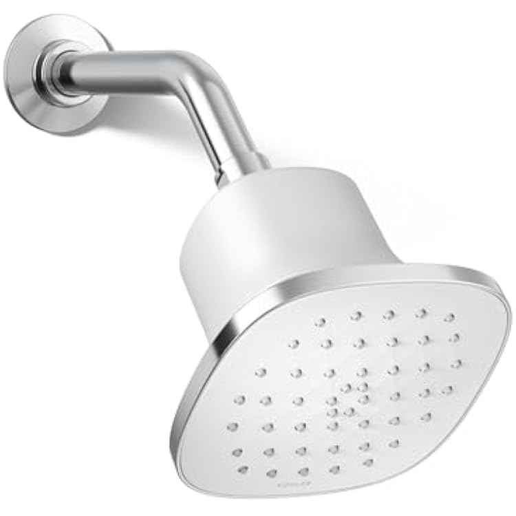 Kohler 37722-Y-CP Cinq Square single-function filtered showerhead, 2.5 gpm, Polished Chrome