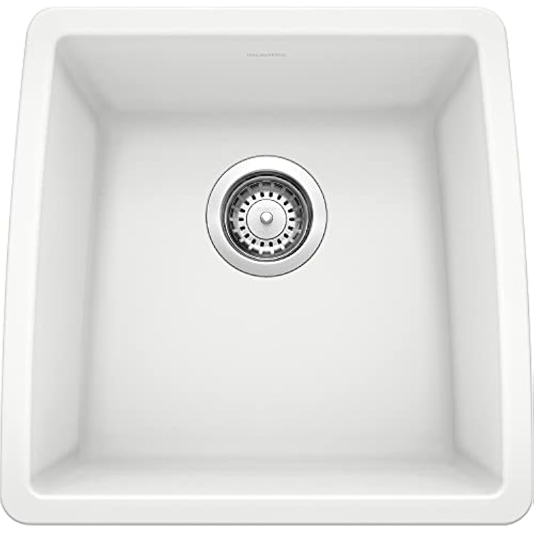 BLANCO, White 440081 PERFORMA SILGRANIT Undermount Bar Sink, 17.5 X 17