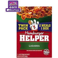 Betty Crocker Hamburger Helper, Lasagna Hamburger Helper, 6.9 Oz Box (Pack of 12)