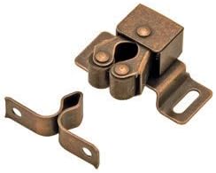 Twin Roller Catch, steel, bronzed