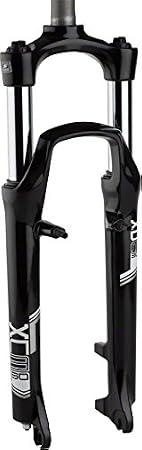 SR Suntour XCM Suspension Fork - 26"" 1-1/8"" Threaded Steerer 100mm Rim Disc BLK, Black