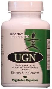 BIOACTIVE NUTRIENTS UGN (Undecylenic Acid) Supplement - Vegan Grapefruit Seed Extract Capsules - Yeast and Gluten Free - Made in The USA - 90 Veggie Capsules (1 Month Supply)