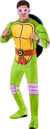 Rubies Mens Teenage Mutant Ninja Turtles Deluxe Donatello Costume Jumpsuit, Shell, and Eye-mask