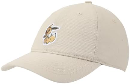 Pokemon Eevee Printed Patch Sand Unstructured Baseball Cap