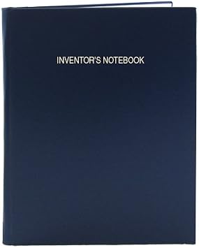 BookFactory Inventor's Notebook (0.25" Grid), Blue Hardbound, 96 Pages