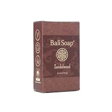 Bali Soap - Sandalwood Natural Soap Bar for Men & Women - Vegan, Handmade, Exfoliating, Moisturizing - 6 Pack, 3.5 Oz Each