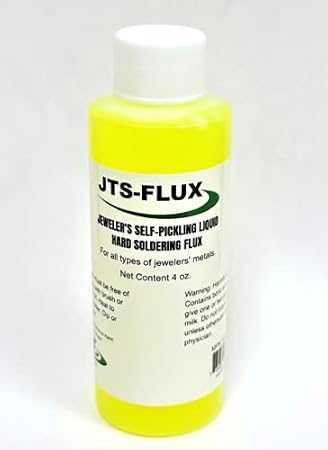JTS-FLUX Self Pickling Flux for Precious Metals Gold Silver Jewelry and Hard Soldering 4oz / A soldering flux for use with Silver solder, Gold, Platinum or other metals with high melting points - USA