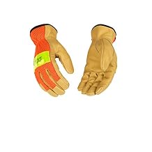 Kinco Hi-Vis Orange Mesh & Grain Pigskin Palm