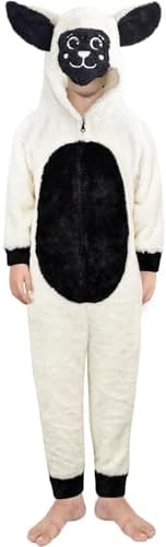 Boys Girls Xmas Nativity Sheep Costume Christmas Roleplay Nativity School Play Sheep Fancy Dress Costume for Kids