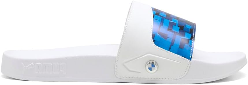 PUMA Mens Bmw M Motorsport Leadcat 2.0 Graphic Slides Casual Sandals Casual - White