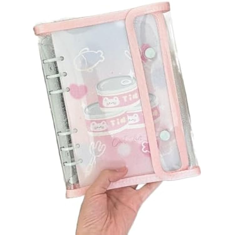 Photocard Binder Holder,A6 Photocard Binder Photo Album with 20Pcs Inner Pages,6 Ring Binder Cover for Albums Business Cards Postcards