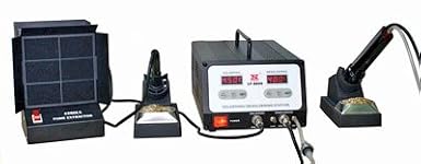 Xytronic LF-8800 Soldering/Desoldering Station with Password Lock and Fume Extractor, 100 Watt, 4.2" W x 3.6" D x 5.0" H