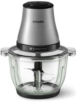 Philips HR1503/00 3000 Serisi Cam Hazneli Doğrayıcı, 500W, Metalik Gri