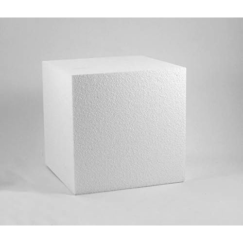 CalCastle Craft Cube Crafts Foam for Modeling, 8-Inch, White