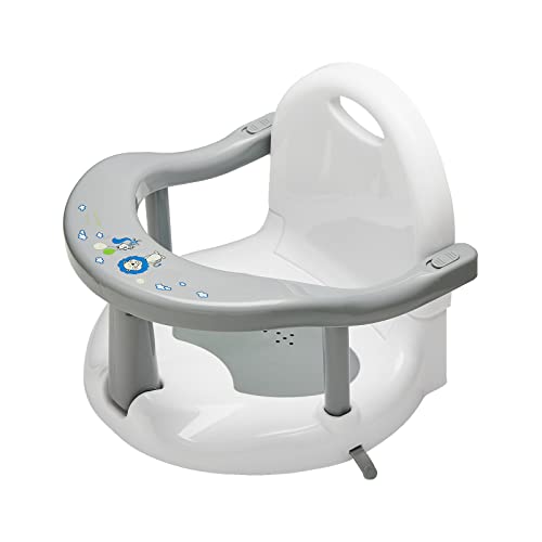 Foldable Baby Bathtub Seat - Non-Slip Bath Chair for Sitting Up, Shower Chairs for Newborn Infant 6-18 Months Grey
