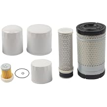 Maintenance Filter Kit Replace HH150-32094 6A320-59930 HHK70-14070 HHK32-16770 1G319-11210, Oil Fuel Air HST Hydraulic Filter Compatible with Kubota RTV-X1140 RTV-X1100C RTV-X1120D, 5Pcs