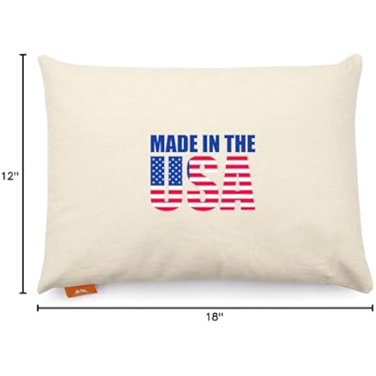 PineTales Buckwheat Pillow - with Matrix Design Bamboo Rayon Pillowcase - Compact Size Size 12 x 18