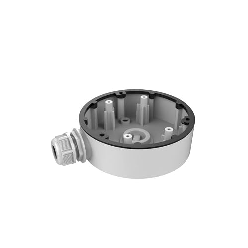DS-1280ZJ-DM46 Junction Box Mount Bracket for Hikvision Dome Bullet Cameras, Weather Proof, Aluminum Alloy, White