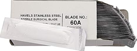 Havalon #60A Stainless Steel Bulk Replacement Blades, 50 Count