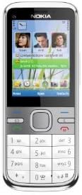 Nokia C5-00.2 Mobile Phone, Quad Band, 5 MP Camera, Bluetooth, White