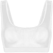 renvena Women's Sheer Mesh Sleeveless Bra Crop Tops See Through Vest Bralette Blouse Lingerie