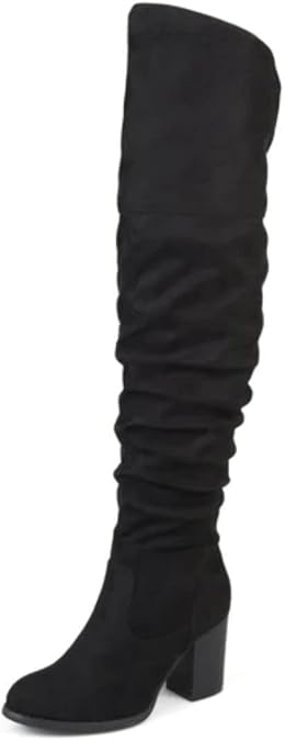 Journee Women's Extra Wide Calf Kaison Boots Black, 8