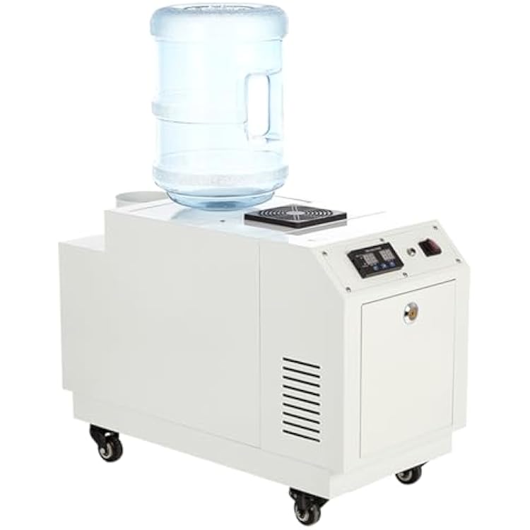 Industrial Humidifier 6kgh Ultrasonic Greenhouse Humidifier Portable Continuous Cool Mist Maker Commercial with Water Barrel Hole for Large Room