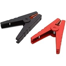RANIT Pair 50A Car Battery Insulated Positive Negative Electrode Alligator Clip