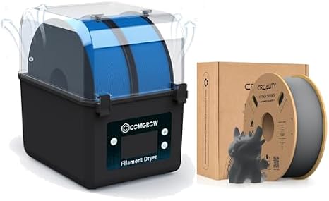 Comgrow Filament Dryer Box & Creality Hyper 3D Printer PLA Gray Filament Bundle