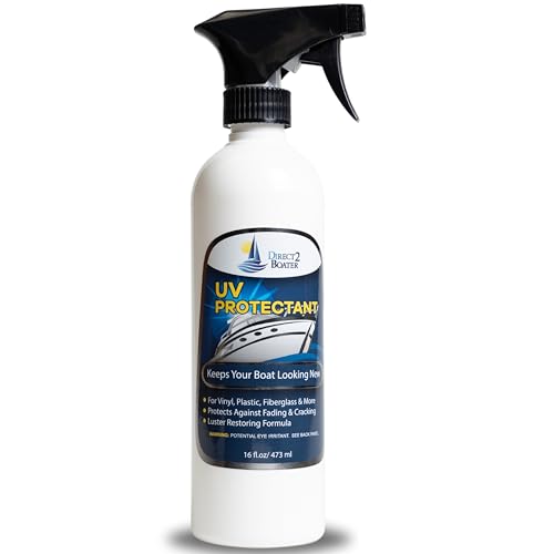 UV Protectant Spray for Vinyl, Plastic, Rubber, Fiberglass, Gel Coat & More - 16 fl oz Luster Restoring Formula