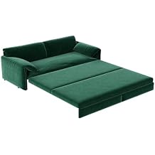 66" Queen Pull Out Sofa Bed, 3-in-1 Convertible Sleeper Sofa with Side Storage,Multi-Functional Velvet Loveseat Bed for Living Room,Bedroom,Apartment,Office