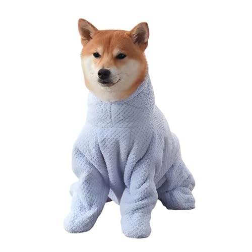 MANON ROSA Dog Bathrobe Towel - Absorbent Microfiber Robe for Small Dogs and Cats - Quick-Drying Pet Drying Towel for After Bath Pool Beach Small Fits Pets 4-7lbs Back Length 11.81