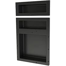 Redi Niche Triple Niche Recessed Shower Shelf- Black, Three Inner Shelves, 16-Inch Width x 26-Inch Height x 4-Inch Depth
