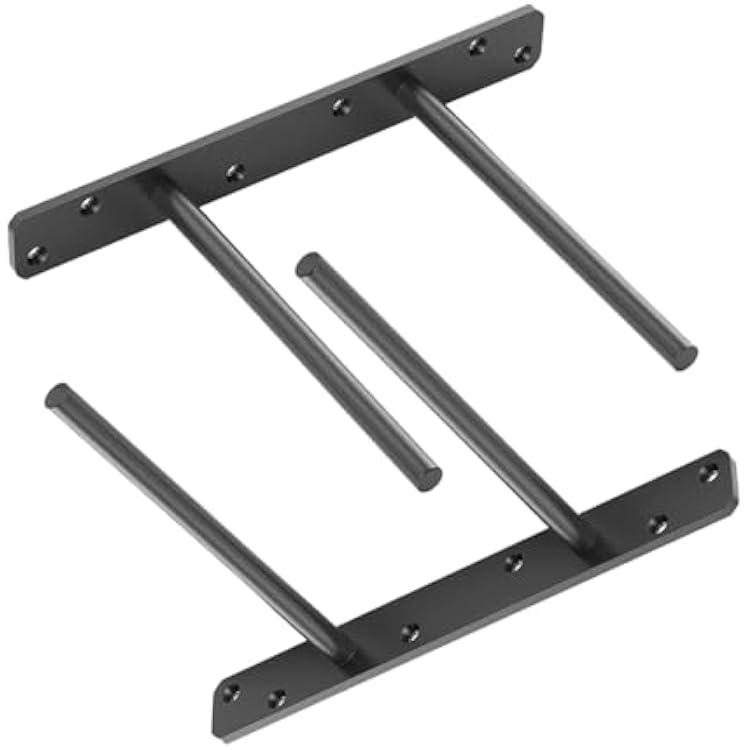 EFARMA Shelf Brackets,2 Pieces Floating Brackets Invisible,Shelving Brackets Conceal Black,Support Wall Hanging Iron,Scaffold Boards,Diameter 12mm 15CM Size : 20CM Size : 15CM