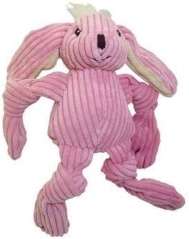 HuggleHounds Knottie Plush Dog Toy - Dog Stuffed Animal Toy, Squeaky Puppy Toys, for Small, Medium & Large Dogs, Durable Plush to Keep Them Busy - Bitsy Bunny, Small