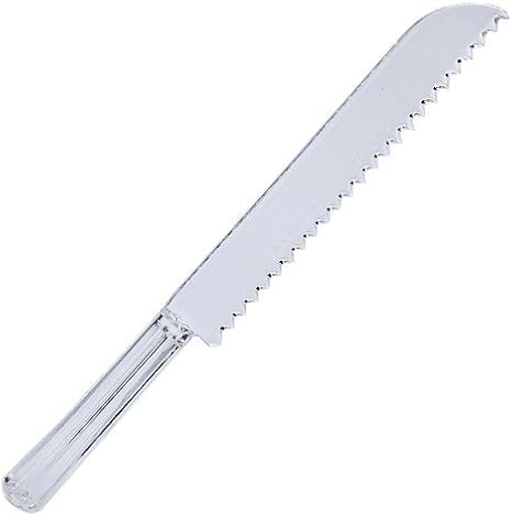 Party Dimensions 2 Count Plastic Serrated Cake Knife Set, Clear