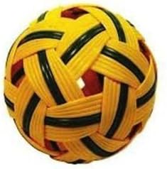 Marathon Sepak Takraw Ball, Yellow, 5.5 inches, 1 Count