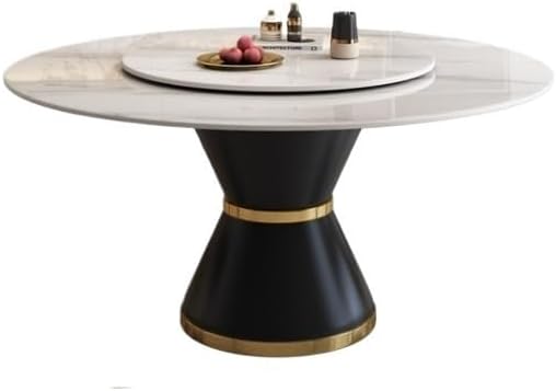 Mesa De Jantar Bright Rock Plate Dining Table Modern Simple Home Small Apartment Round Diner Table(130x130x76cm)