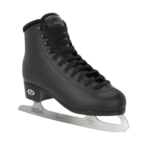 Riedell Unisex Horizon Recreational Ice Skates - Supportive Uppers with Plush Padded Lining, Smooth Stainless Steel Blades, and PVC Soles
