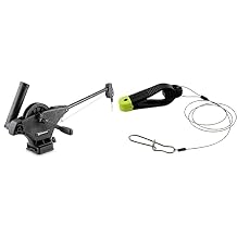 Cannon 1901020 Easi-Troll Manual Downrigger & Scotty #1181 Mini Power Grip Plus Line Release, 18-Inch Leader w/Cannonball Snap,Black,Small