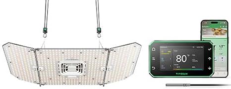 VIVOSUN AeroLight AW200SE and GrowHub Controller E42A, Smart Environmental WiFi-Controller with Temperature, Humidity, VPD, Timer, Cycle, Schedule Controls, for Grow Tent Cooling Ventilation Lighting