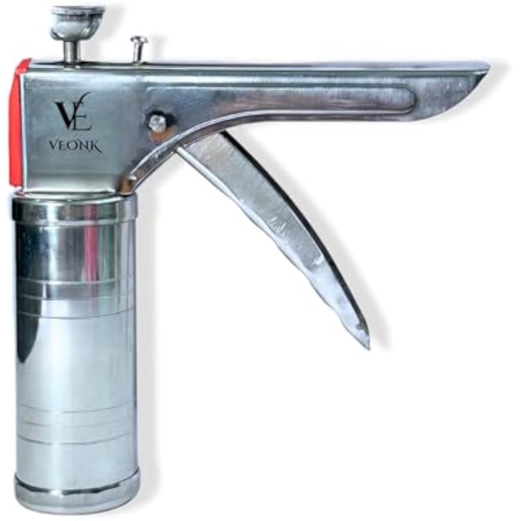 Stainless Steel Kitchen Press with 14 Different Types of Discs, Sev MakerIdiyappam PressMurukku MakerNoodle and Namkeen PressGathiya Maker
