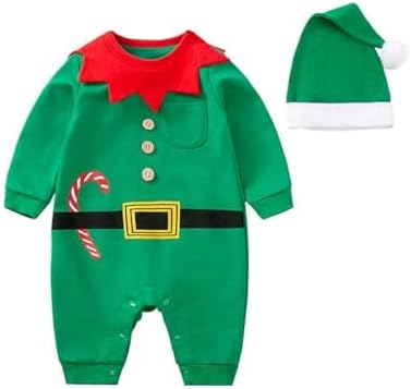My First Christmas Baby Boy Girl Outift Infant Long Sleeve Romper Newborn Elf Reindeer Costume Santa Outfits