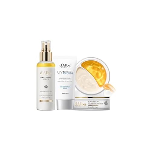 dalba Piedmont White Truffle Spray Serum & Waterfull Essence Sunscreen BROAD SPECTRUM SPF 50, Double Serum & Cream